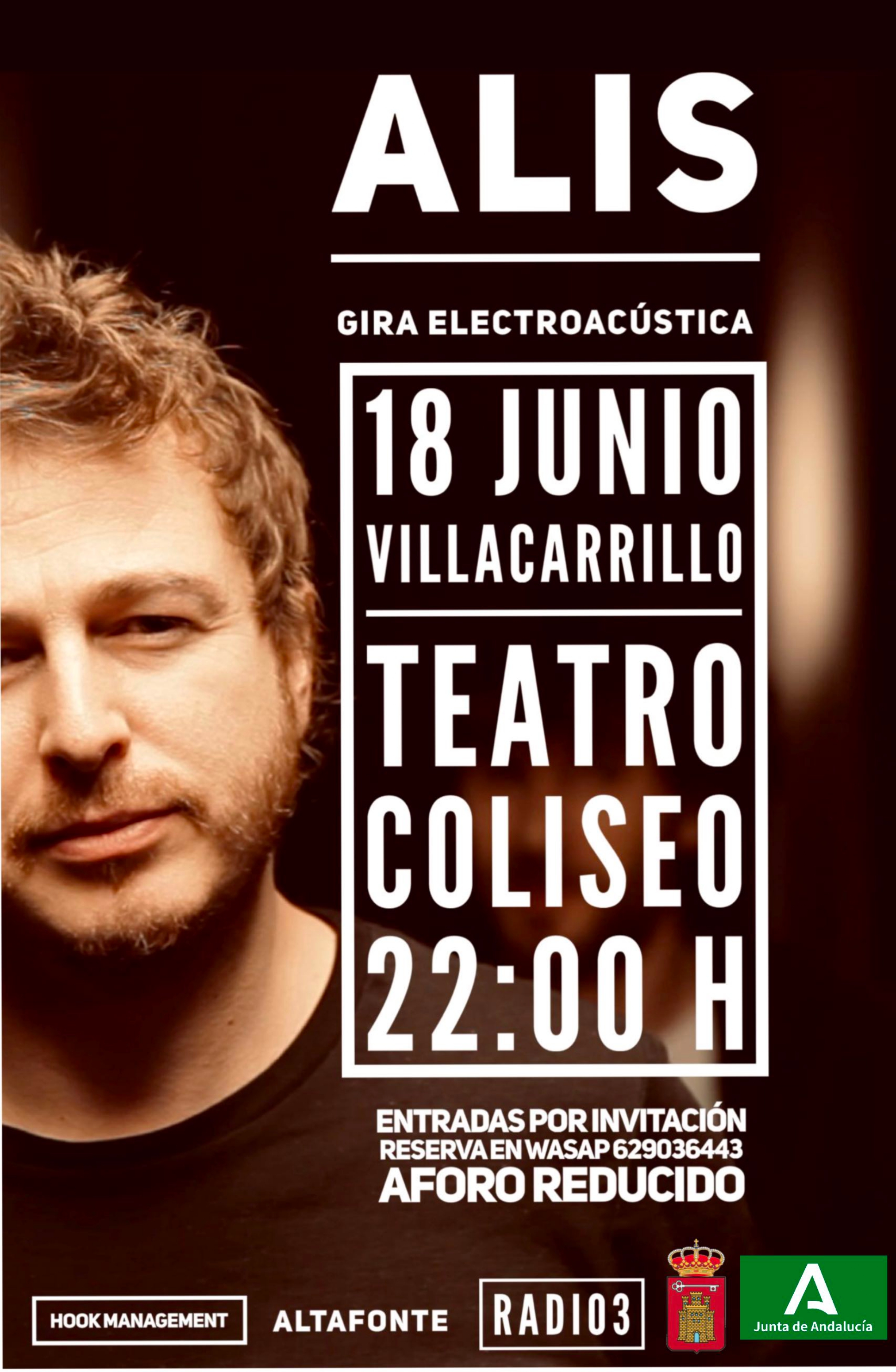 Villacarrillo Músic@s. Alis en el Coliseo de Villacarrillo dentro de su gira electroacústica