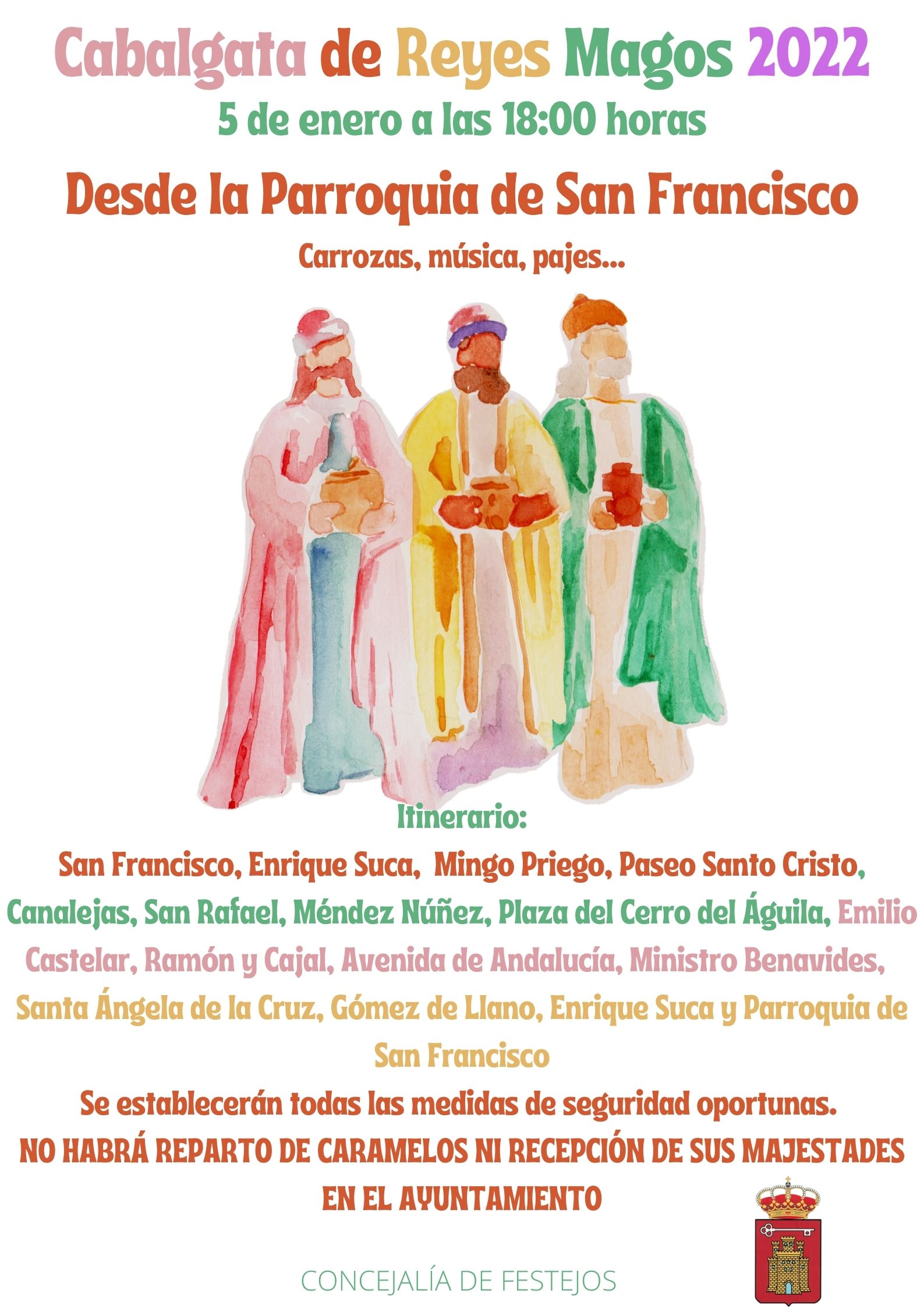 Cabalgata de Reyes Magos 2022. Detalles e itinerario